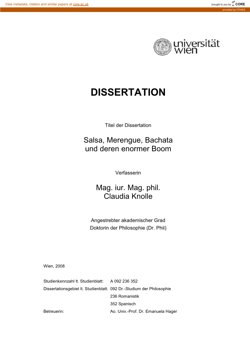 Dissertation