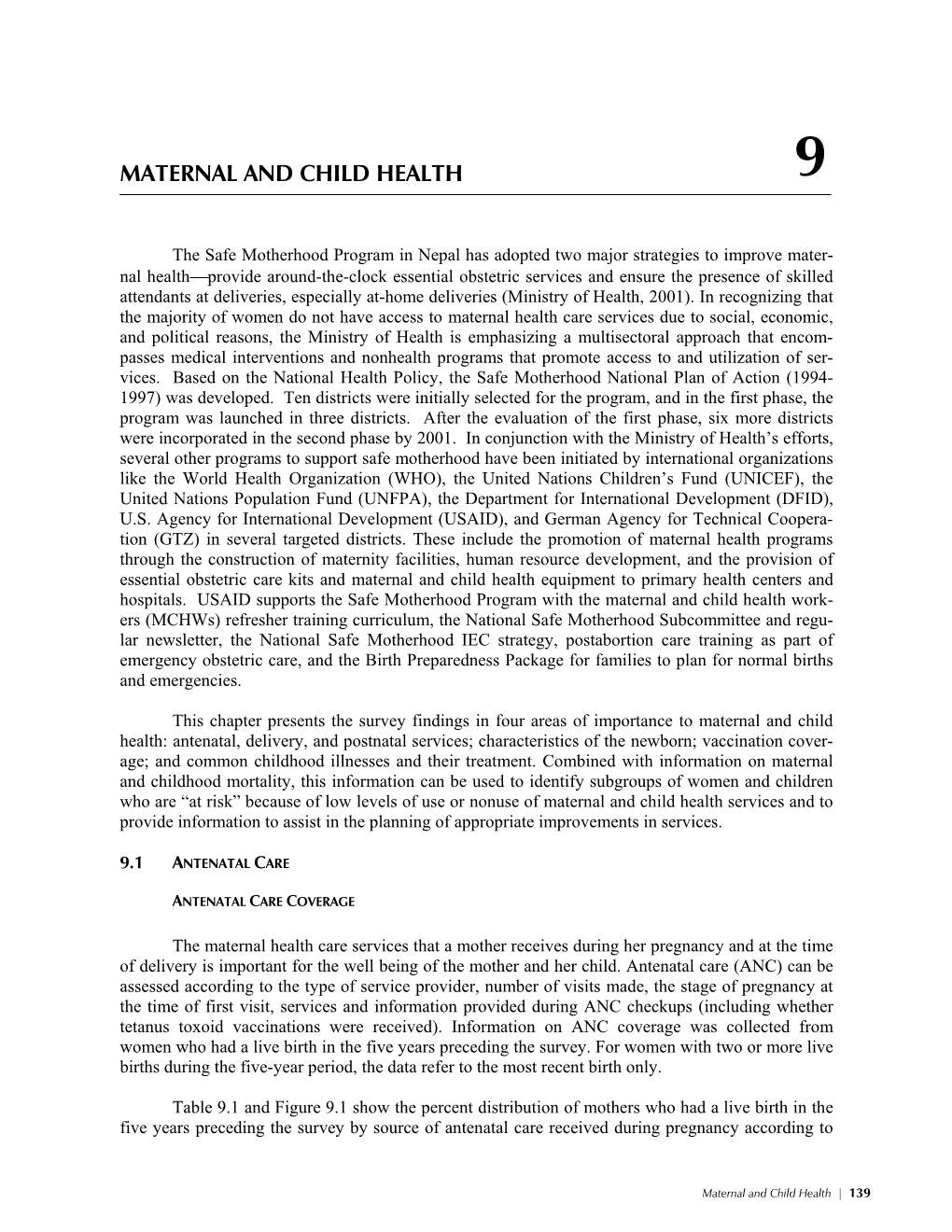 Maternal and Child Health 9