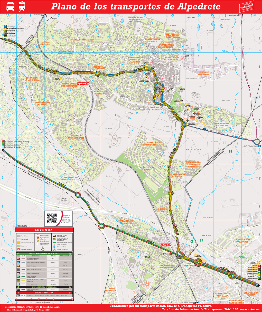 Plano De Los Transportes De Alpedrete