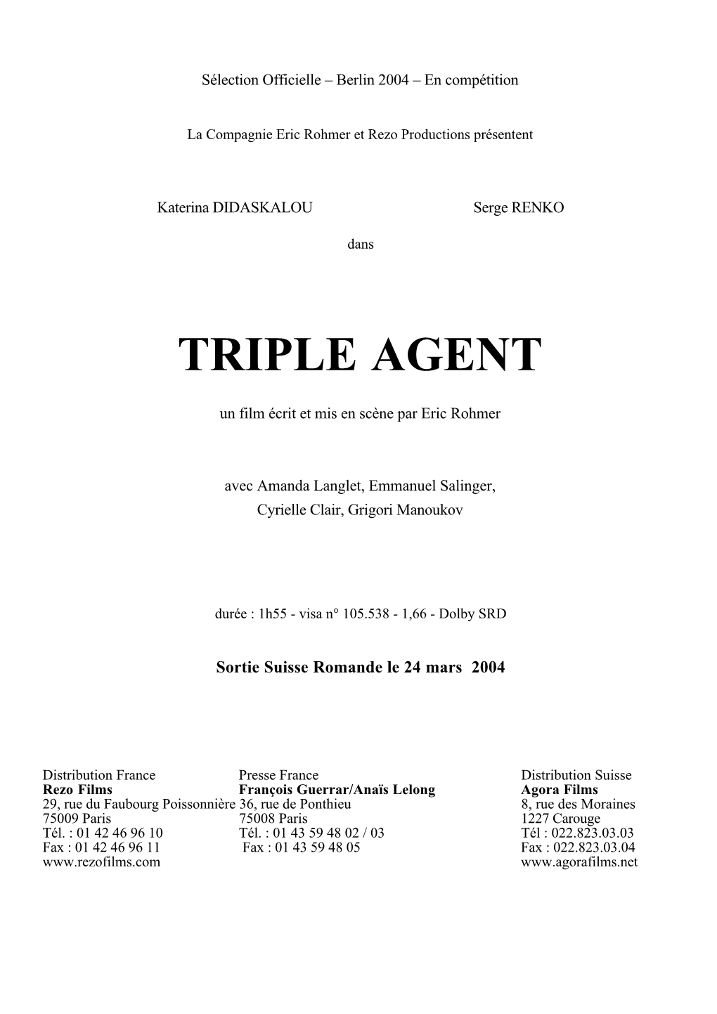 Triple Agent