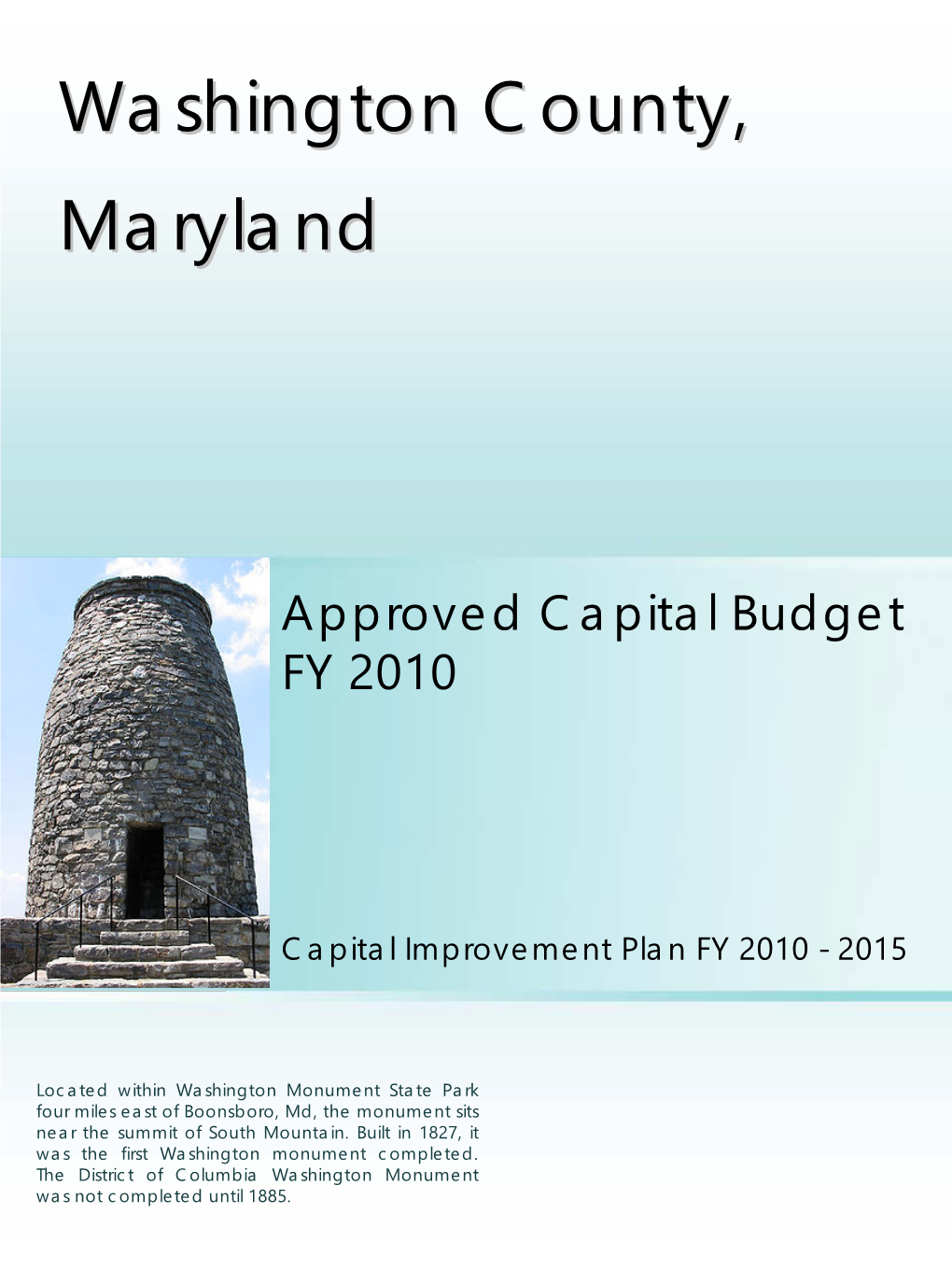 Approved Capital Budget FY 2010