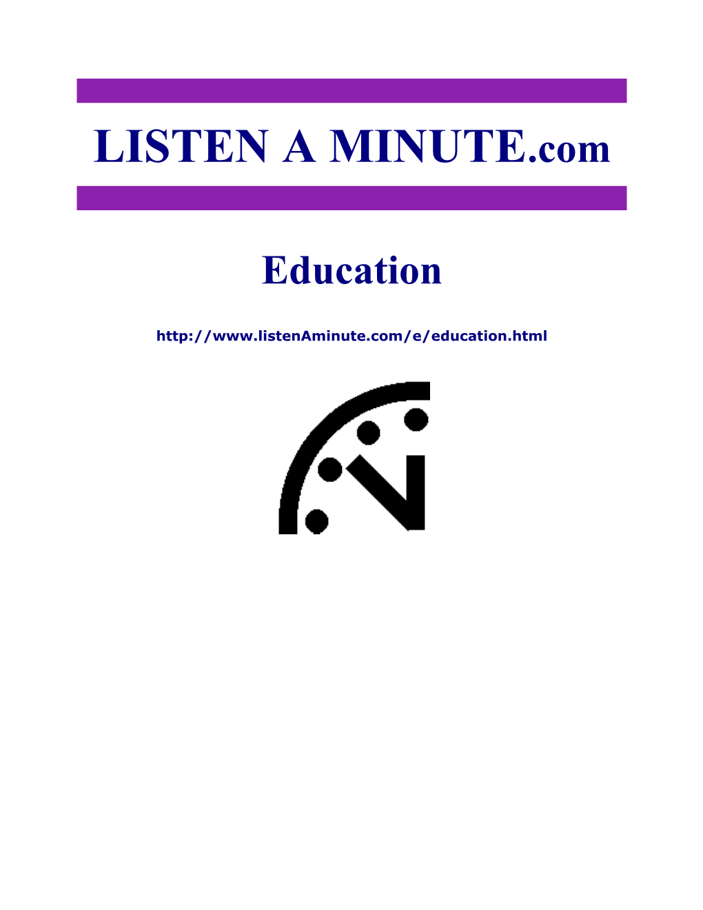 Listen a Minute.Com - ESL Listening - Education