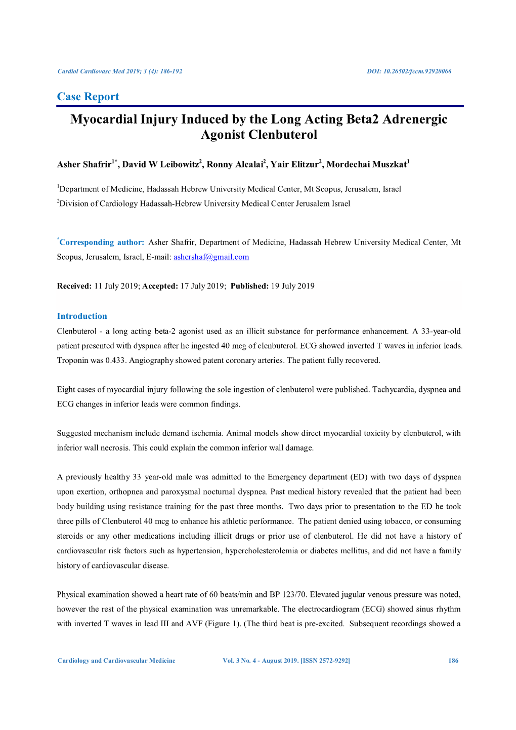 Myocardial Injury Induced by the Long Acting Beta2 Adrenergic Agonist Clenbuterol