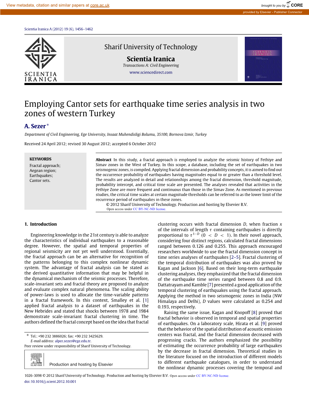 Employing Cantor Sets for Earthquake Time Series Analysis in Two Zones of Western Turkey