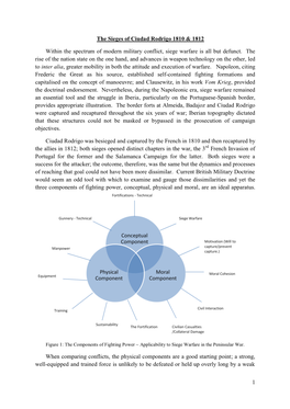 1 the Sieges of Ciudad Rodrigo 1810 & 1812 Within the Spectrum of Modern Military Conflict, Siege Warfare Is All but Defunct