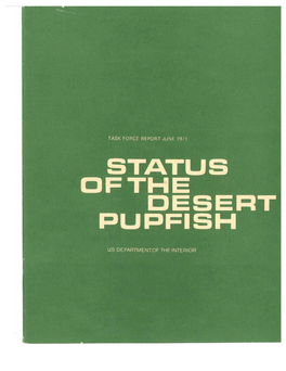Status of the Desert Pupfish