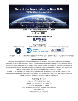 State of the Space Industrial Base 2020 Program