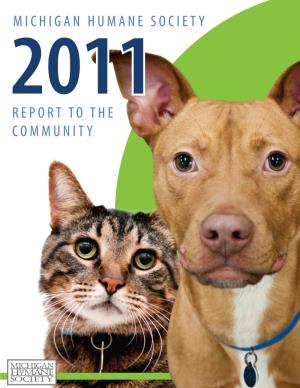 Michigan Humane Society Report to the Community