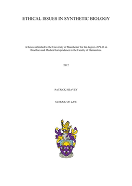 Phd Thesis, School of Law, University of Manchester, P