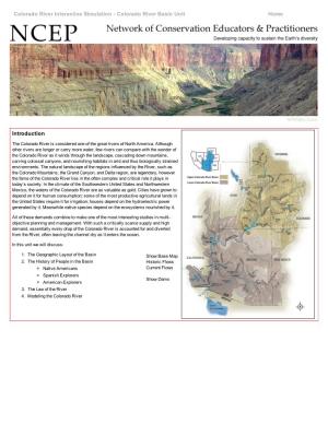Colorado River Interactive Simulation - Colorado River Basin Unit Home