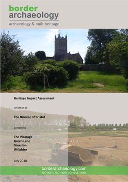 The Vicarage Sherston Heritage Impact Assessment July 2018 14359