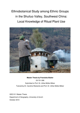 Ethnobotanical Study Among Ethnic Groups in the Shuiluo Valley, Southwest China: Local Knowledge of Ritual Plant Use