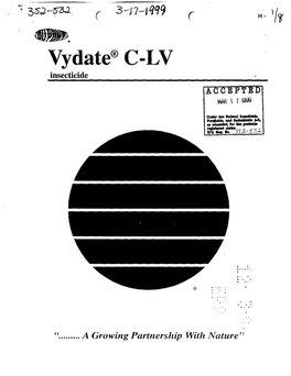 U.S. EPA, Pesticide Product Label, VYDATE C-LV INSECTICIDE