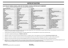 Parish Councils Notice of Election