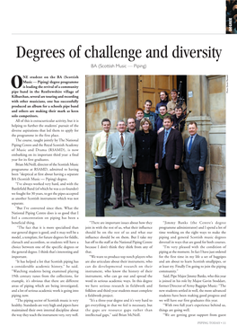 Degrees of Challenge and Diversity BA (Scottish Music — Piping)