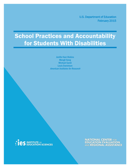 School Practices and Accountability for Students with Disabilities