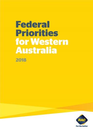 Federal Priorities for Western Australia 2018 » Federal Priorities for Western Australia 2018