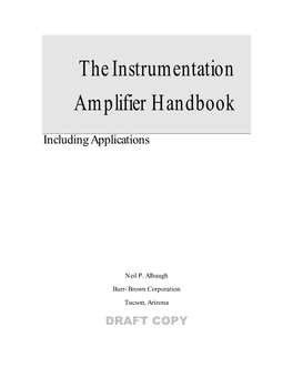 The Instrumentation Amplifier Handbook