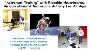 “Astronaut Training” with Rideable Hoverboards: an Educational & Memorable Activity for All Ages