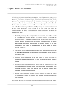 Chapter 4 Seismic Risk Assessment