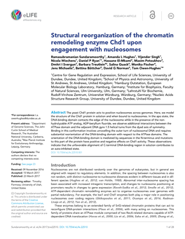 Structural Reorganization of the Chromatin Remodeling Enzyme