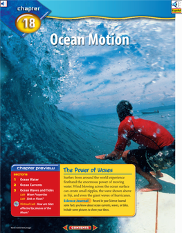 CHAPTER 18 Ocean Motion (L)Norbert Wu/Peter Arnold, Inc., (R)Darryl Torckler/Stone/Getty Images 517-S1-Mss05ges 8/20/04 12:53 PM Page 515