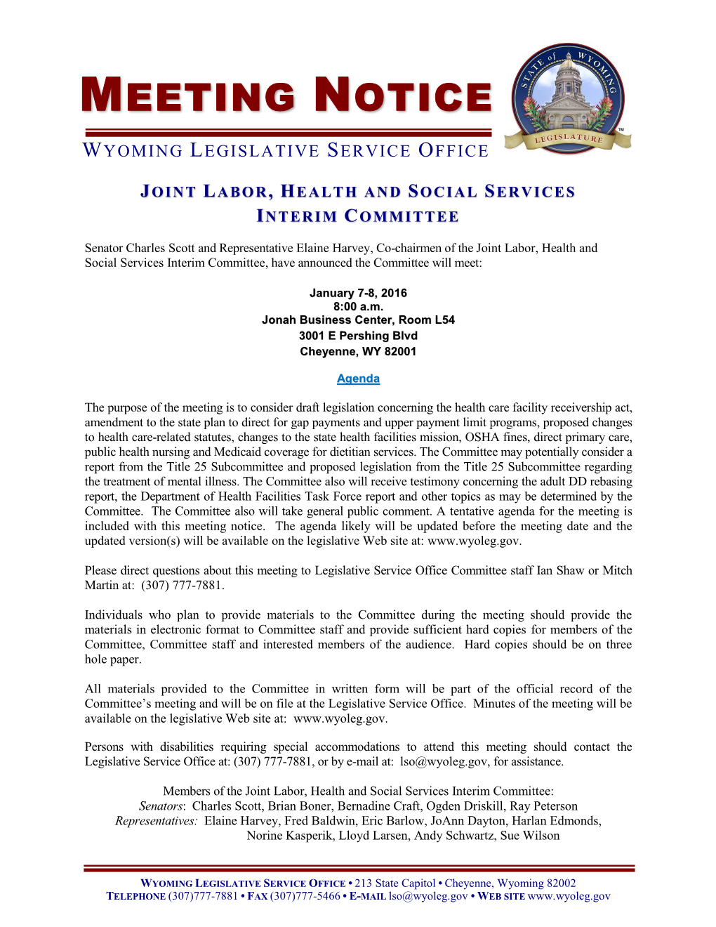 Meeting Notice