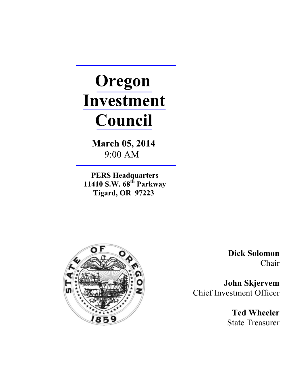 Oregon Investment Council