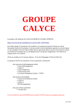 Groupe Calyce