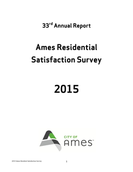 Resident Satisfaction Survey 2015