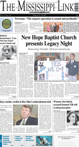 New Hope Baptist Church Presents Legacy Night