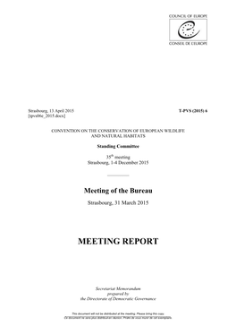 Meeting Report