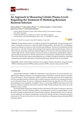An Approach to Measuring Colistin Plasma Levels Regarding the Treatment of Multidrug-Resistant Bacterial Infection