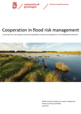 Cooperation in Flood Risk Management a Close Look: the Roles of Public and Private Stakeholders in Flood Risk Management in ‘Het Zuidelijk Westerkwartier’