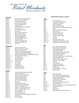 Download 2018 Retail Promotional Calendar