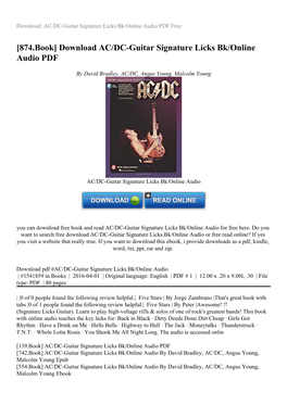 Download AC/DC-Guitar Signature Licks Bk/Online Audio PDF