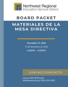December 2020 Board Packet