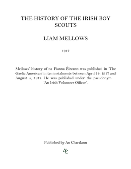 The History of the Irish Boy Scouts Liam