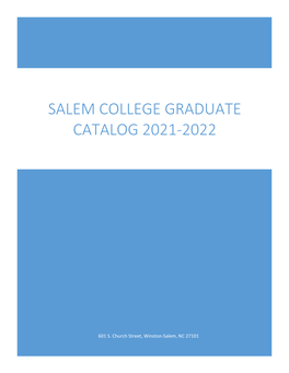 2021-2022 Graduate Catalogs
