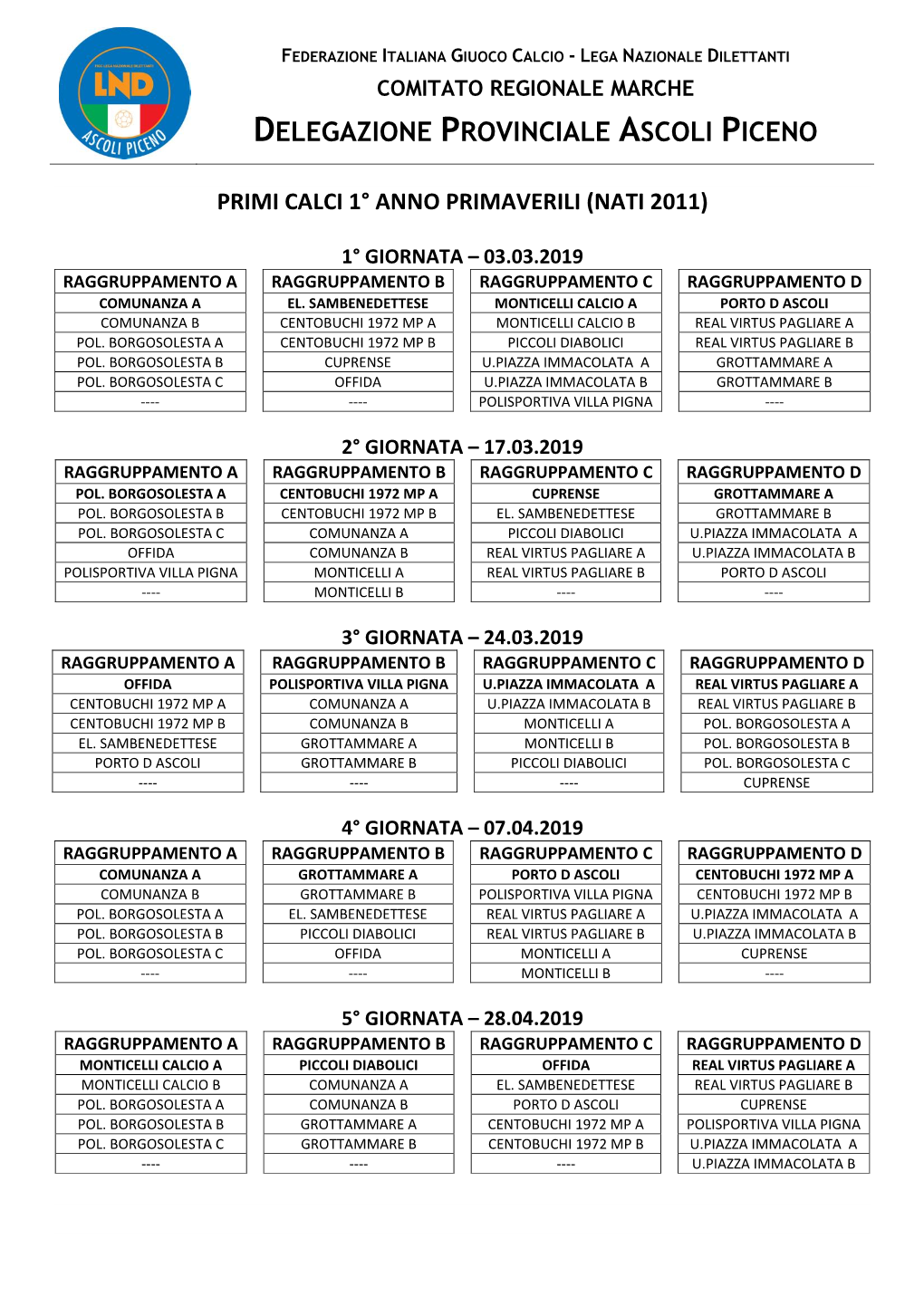 Campionato Provinciale Allievi