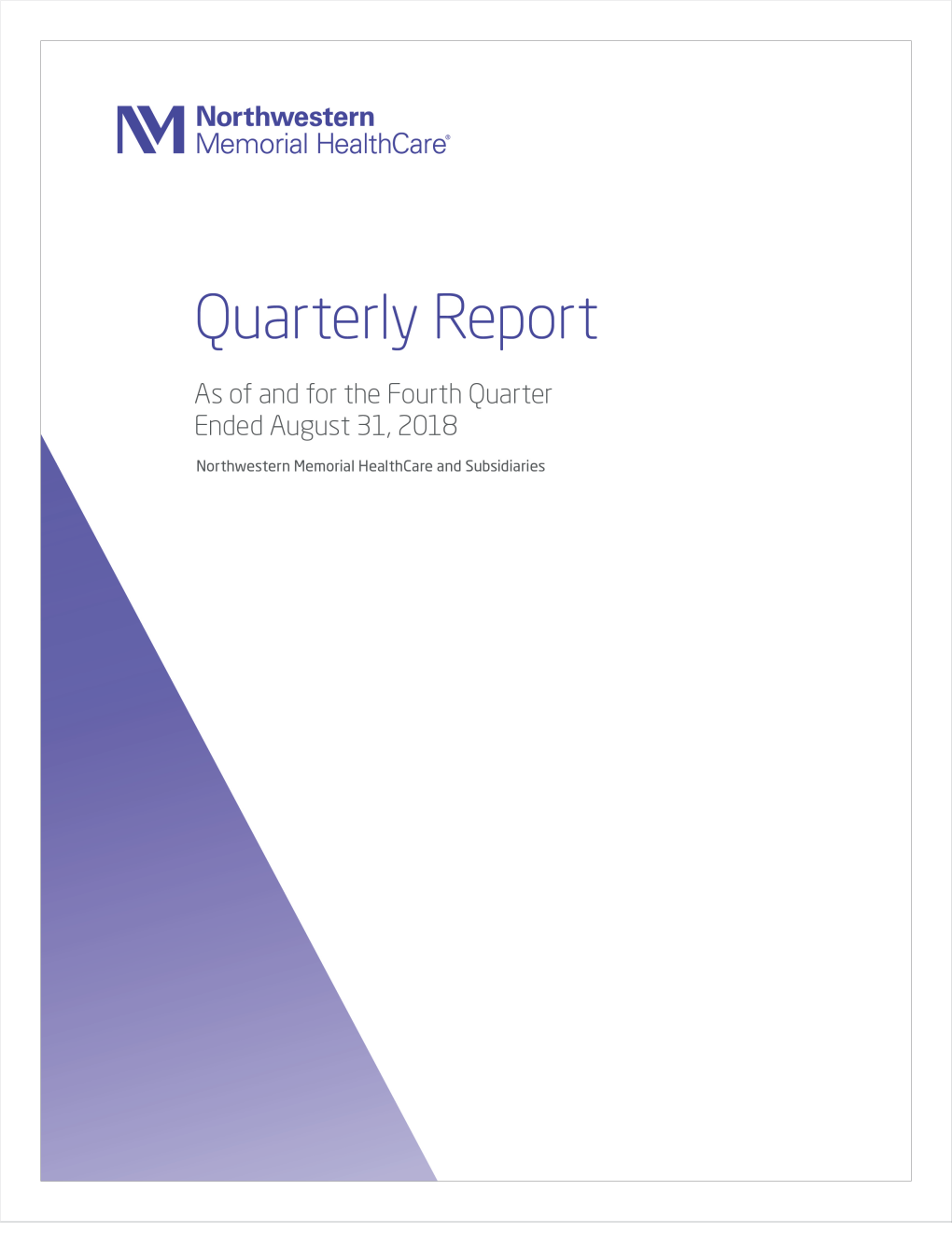 FY18 Q4 Quarterly Financial Statements