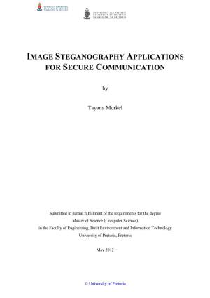 Image Steganography Applications for Secure Communication
