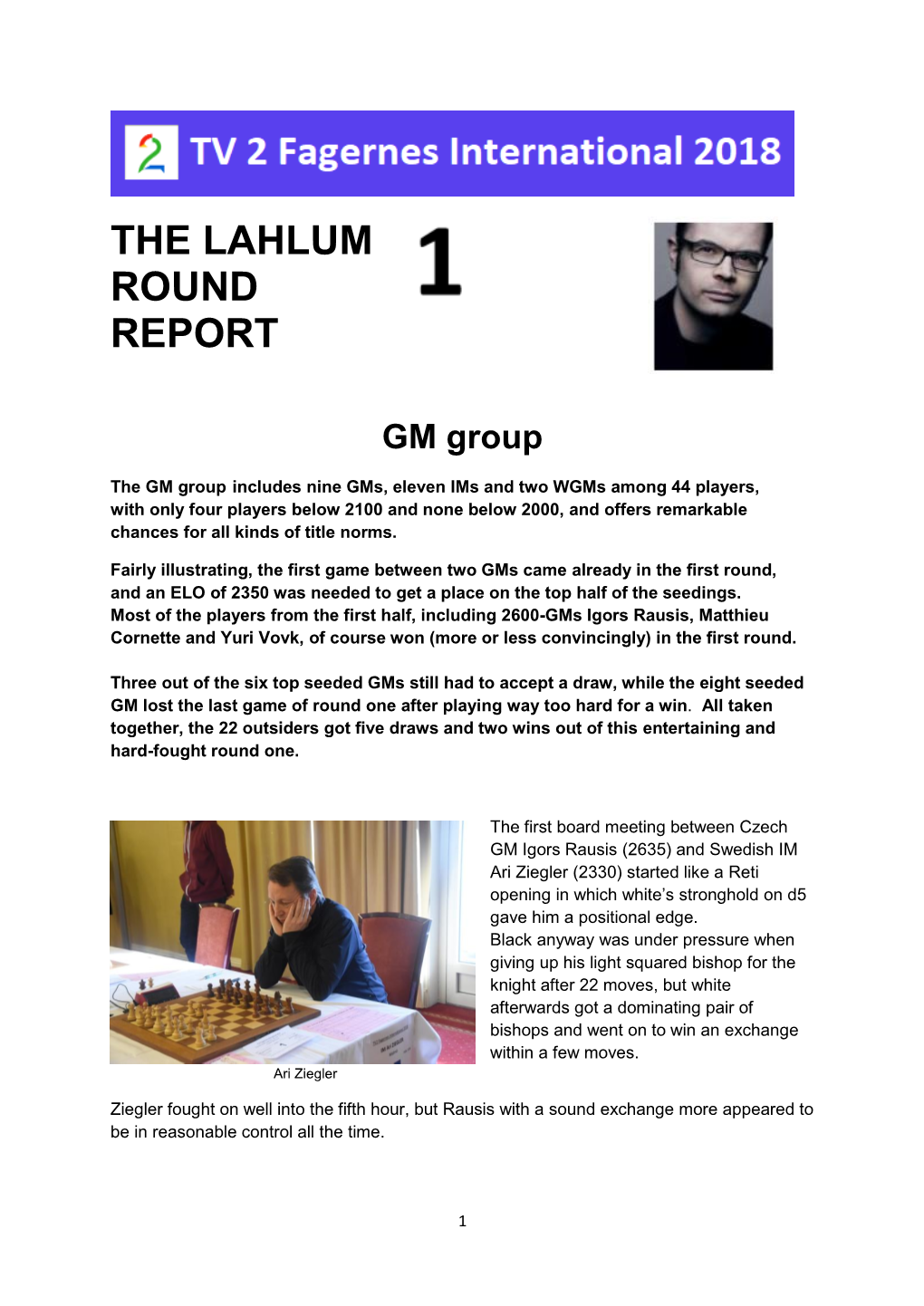The Lahlum Round Report