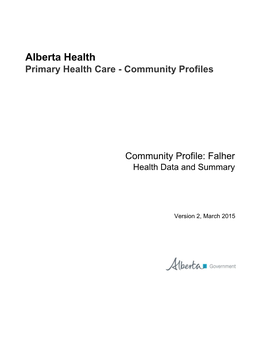 Falher Health Data and Summary