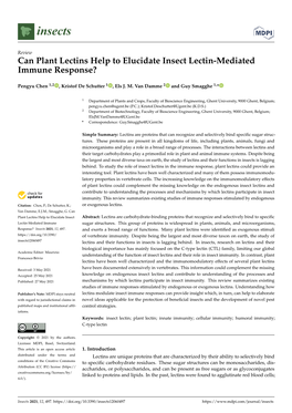 Can Plant Lectins Help to Elucidate Insect Lectin-Mediated Immune Response?