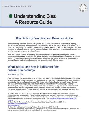 •Understanding Bias: a Resource Guide