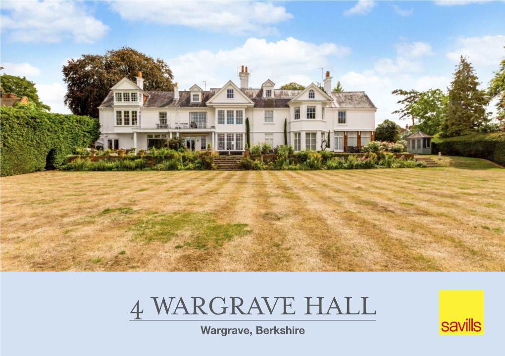 4 WARGRAVE HALL Wargrave, Berkshire Ground Floor Riverside Apartment