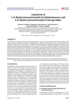 2,4-Dinitrobenzene and 2-(1-Hydroxybenzotriazolyl)-5-Nitropyridine