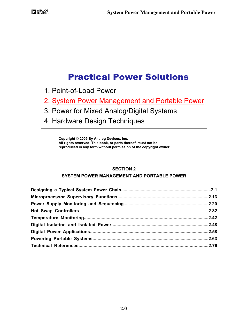System Power Management and Portable Power