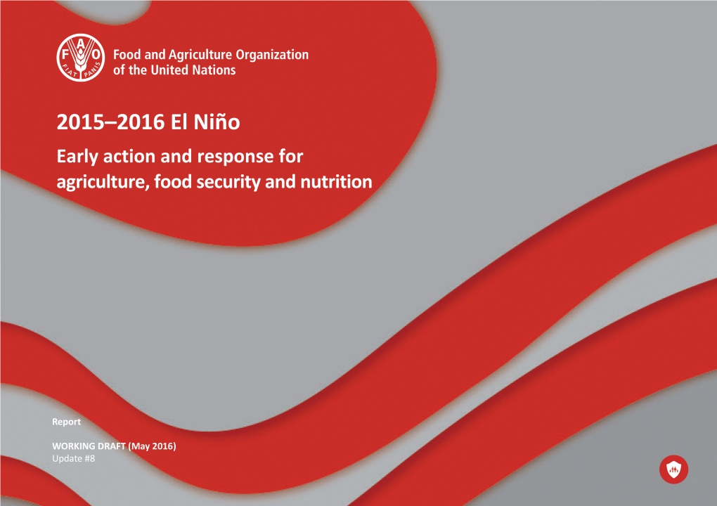 Early Action and Response for Agriculture, Food Security and Nutrition